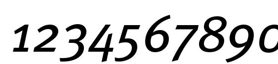 Metabookc italic Font, Number Fonts