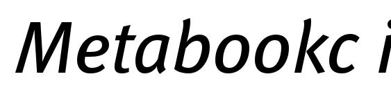 Metabookc italic Font