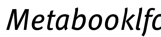 Metabooklfc italic Font