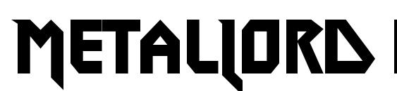 MetalLord Regular Font