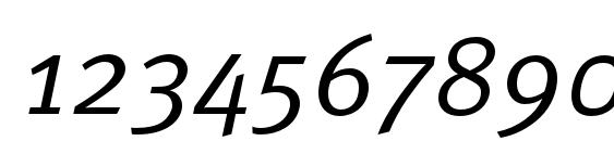 Metanormalc italic Font, Number Fonts