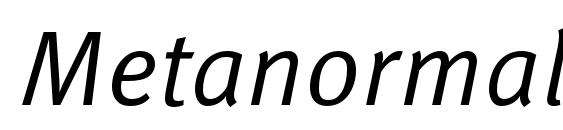 Metanormalc italic Font