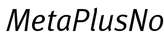 MetaPlusNormal Italic Font