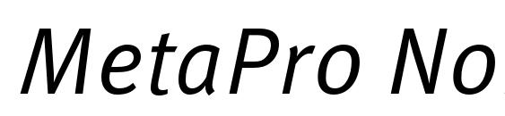 MetaPro NormalItalic font, free MetaPro NormalItalic font, preview MetaPro NormalItalic font