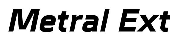 Metral ExtraBoldItalic Font