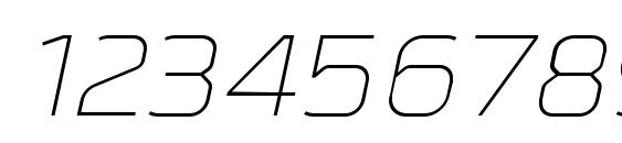 Metral LightItalic Font, Number Fonts