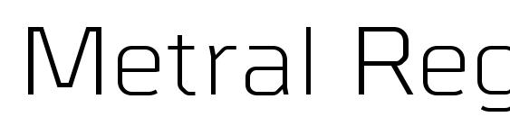 Metral Regular font, free Metral Regular font, preview Metral Regular font