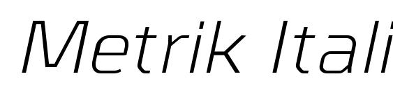 Metrik Italic font, free Metrik Italic font, preview Metrik Italic font