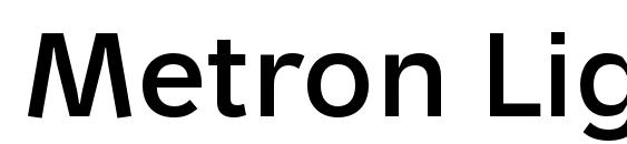 Metron Light Pro Bold Font