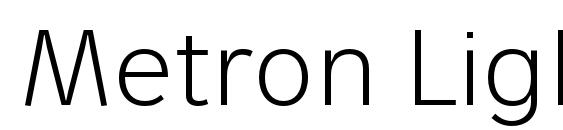 Metron Light Pro Font