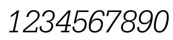 Metron Light SSi Light Italic Font, Number Fonts