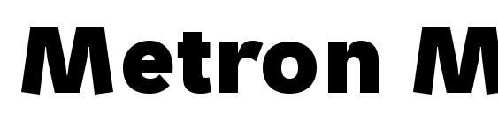 Metron Medium Pro Bold Font