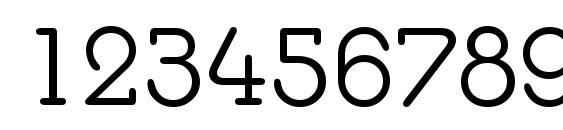 MexicoSerial Light Regular Font, Number Fonts