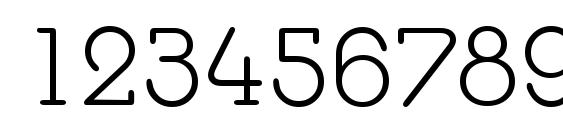 MexicoSerial Xlight Regular Font, Number Fonts