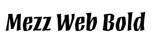 Mezz Web Bold font, free Mezz Web Bold font, preview Mezz Web Bold font