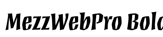 MezzWebPro Bold font, free MezzWebPro Bold font, preview MezzWebPro Bold font