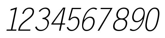Microfine SSi Italic Font, Number Fonts