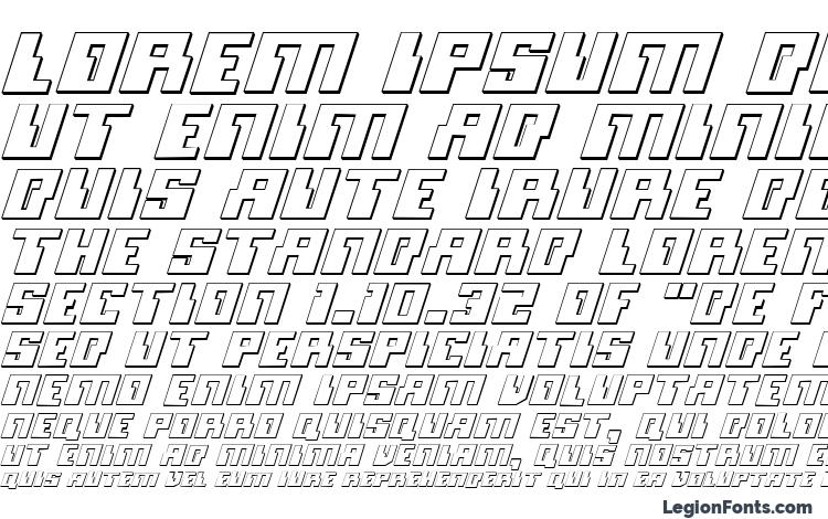 specimens Micronian 3D Italic font, sample Micronian 3D Italic font, an example of writing Micronian 3D Italic font, review Micronian 3D Italic font, preview Micronian 3D Italic font, Micronian 3D Italic font