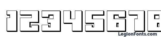 Micronian 3D Font, Number Fonts