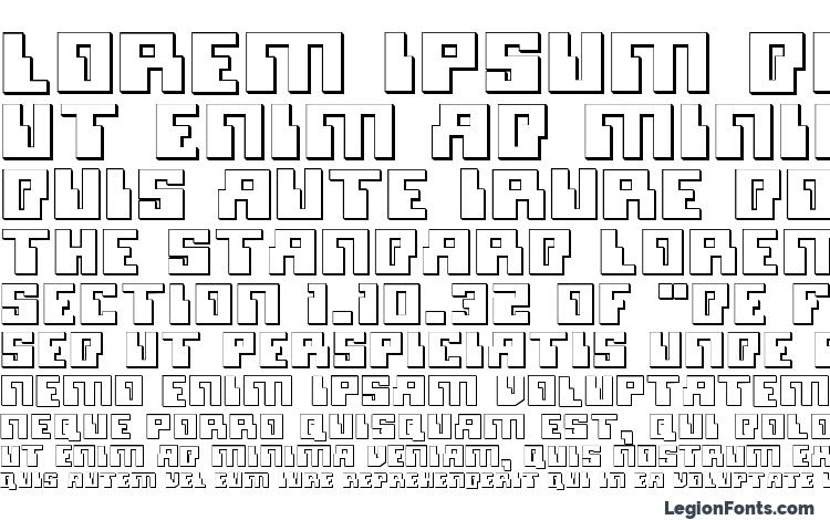 specimens Micronian 3D font, sample Micronian 3D font, an example of writing Micronian 3D font, review Micronian 3D font, preview Micronian 3D font, Micronian 3D font