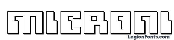 Micronian 3D font, free Micronian 3D font, preview Micronian 3D font