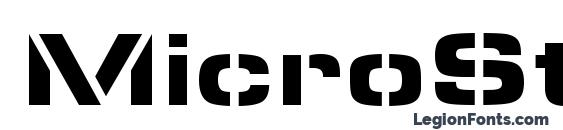 MicroStencil Black Regular Font