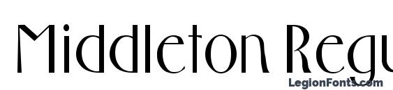 Middleton Regular font, free Middleton Regular font, preview Middleton Regular font