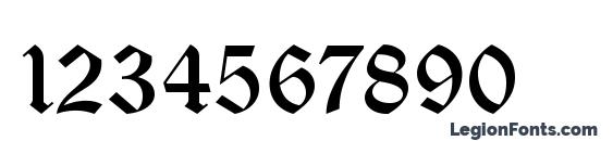 Midevil Normal Font, Number Fonts