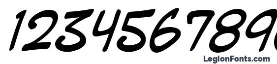 Mighty Zeo 2.0 Italic Font, Number Fonts
