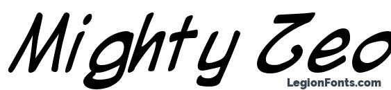 Шрифт Mighty Zeo 2.0 Italic