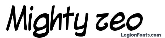 шрифт Mighty zeo, бесплатный шрифт Mighty zeo, предварительный просмотр шрифта Mighty zeo