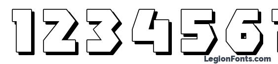 Mightyshadowblack Font, Number Fonts