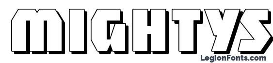 Mightyshadowblack Font