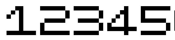 Mikrokomputer closed Font, Number Fonts