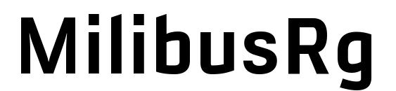 MilibusRg Bold font, free MilibusRg Bold font, preview MilibusRg Bold font
