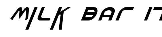Milk Bar Italic Font