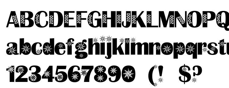 glyphs Millenium Star font, сharacters Millenium Star font, symbols Millenium Star font, character map Millenium Star font, preview Millenium Star font, abc Millenium Star font, Millenium Star font