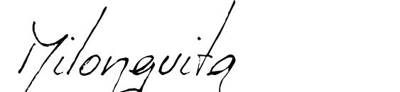 Milonguita font, free Milonguita font, preview Milonguita font