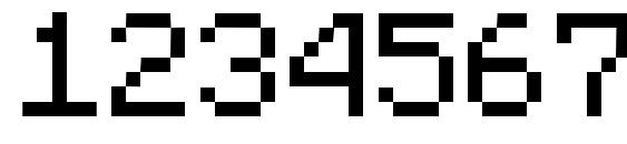 Minecraft 1.1 Font, Number Fonts