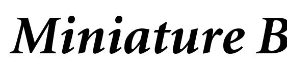 Miniature Bold Italic font, free Miniature Bold Italic font, preview Miniature Bold Italic font