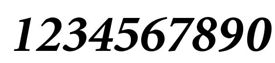 Miniature BoldItalic Font, Number Fonts