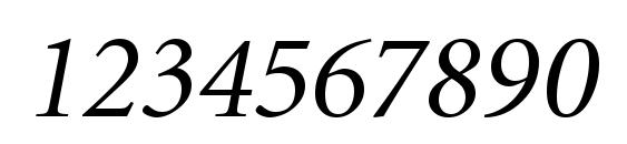 Miniature Italic Font, Number Fonts