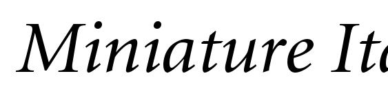 Miniature Italic font, free Miniature Italic font, preview Miniature Italic font