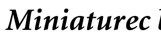 Miniaturec bolditalic font, free Miniaturec bolditalic font, preview Miniaturec bolditalic font
