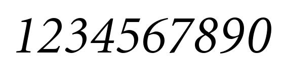 Miniaturec italic Font, Number Fonts