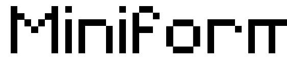 Miniforma2 font, free Miniforma2 font, preview Miniforma2 font