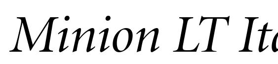 Minion LT Italic Display Font