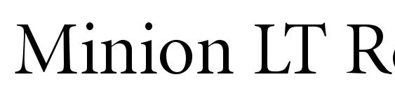 Minion LT Regular Display Font