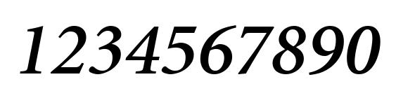 Minion LT Semibold Italic Font, Number Fonts