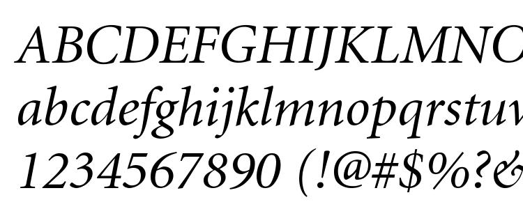 glyphs MinionCyr Italic font, сharacters MinionCyr Italic font, symbols MinionCyr Italic font, character map MinionCyr Italic font, preview MinionCyr Italic font, abc MinionCyr Italic font, MinionCyr Italic font